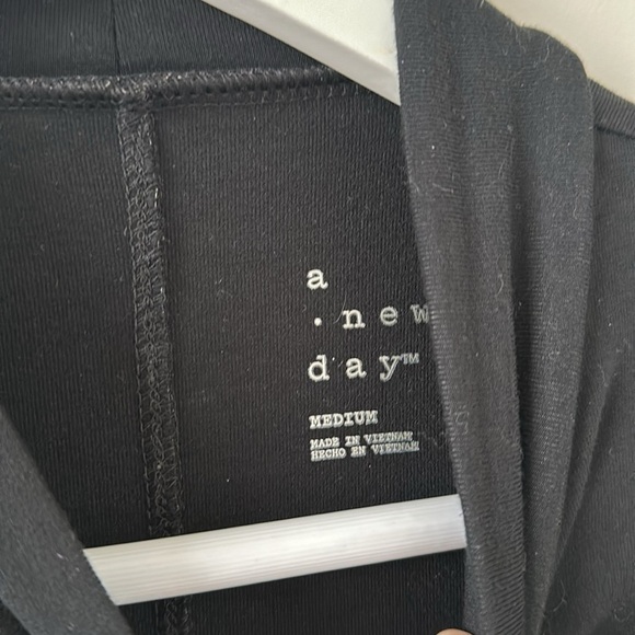 Target A New Day Mock Neck Black Bodysuit Long Sleeve Tight Top Casual Basic - Picture 2 of 9